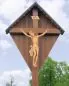 Preview: Christuskörper mit INRI Fiberglas in holzton 90 cm - Aussen