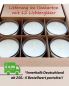 Preview: 12 Kerzengläser 65 x 65 mm, A + O,  mit Wachsfüllung