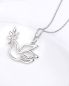 Preview: Kette mit Anhänger Taube 925 Sterling Silber 18 x 25 mm