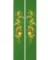 Mobile Preview: Stola grün Trauben und Ähren bestickt 160 cm lang