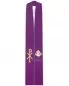 Preview: Priesterstola violett 145 cm Stickerei Fisch und PX
