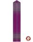 Preview: Stola violett Streifeneinwebe, silberne Lurexeinwebe 150 cm