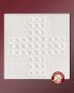 Preview: Palla 18 x 18 cm Leinen handbestickt Kreuzmotiv beige