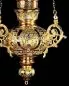 Preview: Ewiglichtampel vergoldet 25 cm Ø reiche Ornamentik
