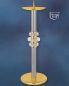 Preview: Standleuchter 70 cm Plexi Edelstahl & Messing