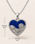 Preview: Ahava Kette Lapislazuli 925er Sterling Silber 16x16 mm
