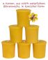 Preview: 6 Stumpenkerzen 45 x 50 mm konisch 100% Bienenwachs gelb