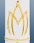 Preview: Marienkerze 225 x 70 mm mit goldenem Marienzeichen