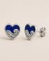 Preview: Ahava Ohrringe 8x8 mm Lapis Sterling Silber rhodiniert