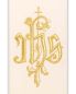 Preview: Priesterstola weiß  gesticktes IHS Symbol in Goldfarbe