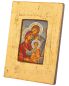 Preview: Ikone "Hl. Familie", 18 x 26 cm Siebdruck mit Silberoklad