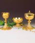 Preview: Kelch gotische Form 21 cm Medaillions versilbert