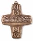 Preview: Kommunionkreuz Bronze Abendmahl 7,5 x 9,5 cm