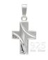 Preview: Kreuz Anhänger Silber geschwungen 11 x 15 mm