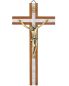 Preview: Wandkreuz mit goldfrabenem Christuskorpus 25 x 12,5 cm