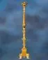 Preview: Standleuchter 120 cm hoch gotisch Messing vergoldet