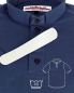 Preview: Priesterpolo Baumwolle dunkelblau Halbarm M - 4XL