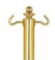 Preview: Seilständer aus Messing 89 cm, beidseitig mit Haken