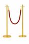 Preview: Seilständer Messing 89 cm hoch beidseitig mit Haken, flacher Fuß
