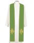 Preview: Priesterstola grün gesticktes IHS Symbol in Goldfarbe