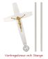 Preview: Vortragekreuz Messing versilbert und Corpus vergoldet
