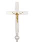 Preview: Vortragekreuz Messing versilbert und Corpus vergoldet