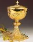 Preview: Ziborium gotische Form vergoldet 23 cm hoch