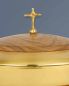 Preview: Ziborium  aus Olivenholz innen vergoldet 16 cm Ø
