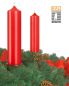 Preview: 4 Adventskerzen 250x60 mm Kerzen rot 10% Bienenwachs
