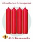 Preview: 4 Adventskerzen 250x60 mm Kerzen rot 10% Bienenwachs