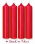 Preview: 4 Adventskerzen 300x70 mm Kerzen rot, 10 % Bienwachs