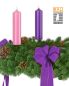 Preview: 4 Adventskerzen 250x60 mm RAL 3 x Kerze lila, 1 x rosa