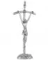 Preview: Stehkreuz antiksilber 30 cm "Papstkreuz" mit Christus