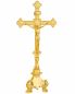 Preview: Altarkreuz gotisch 33cm hoch, Messing poliert