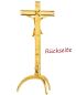 Preview: Altarkreuz 16 x 42 cm dreibeinig Messing poliert