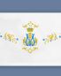 Preview: Altardecke  Polyester in Leinenoptik  300 x 160 cm mit Mariensymbol