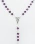 Preview: Rosenkranz Sterling Silber Amethyst Perlen 6 mm Ø