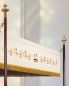 Preview: Baldachin 210 x 155 cm weiß IHS gold gestickt