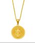 Preview: Benediktus Medaille mit Kette aus Edelstahl vergoldet