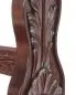 Preview: Betstuhl 70 cm breit, braun barock geschnitzt, Samt