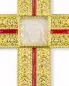 Preview: Bischofskreuz 135x80 mm vergoldet, mit Kette, im Etui