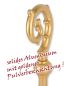 Preview: Nikolausstab Abschluss 30cm Bischofkrümme Alu gold