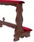 Preview: Brautbetstuhl 120 cm breit barock geschnitzt, braun