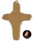 Preview: Kommunionkreuz Ampelos 7,5 x 9,5 cm bronziert