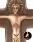 Preview: Kommunionkreuz Bronze, mit Christus 10,5 x 8,5 cm