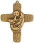 Preview: Kommunionkreuz 9,5 x 8 cm Fischfang bronziert