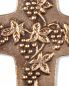 Preview: Kommunionkreuz Weinstock 9,5 x 7,5 cm Bronzerelief