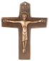 Preview: Kommunionkreuz Bronze, mit Christus 10,5 x 8,5 cm