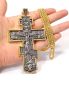 Preview: Bischofskreuz 117 x 65 mm byzantinisch mit Kette, Etui