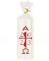 Preview: Tischkerze 120 x 60 mm Osterkreuz klassich A+O rot